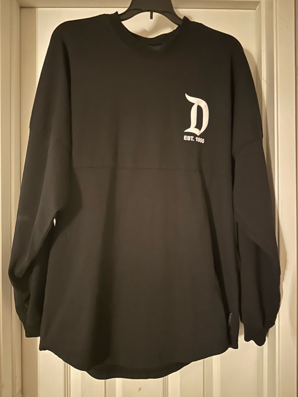 Disney Black Long Sleeve Jersey with White 'D' Logo